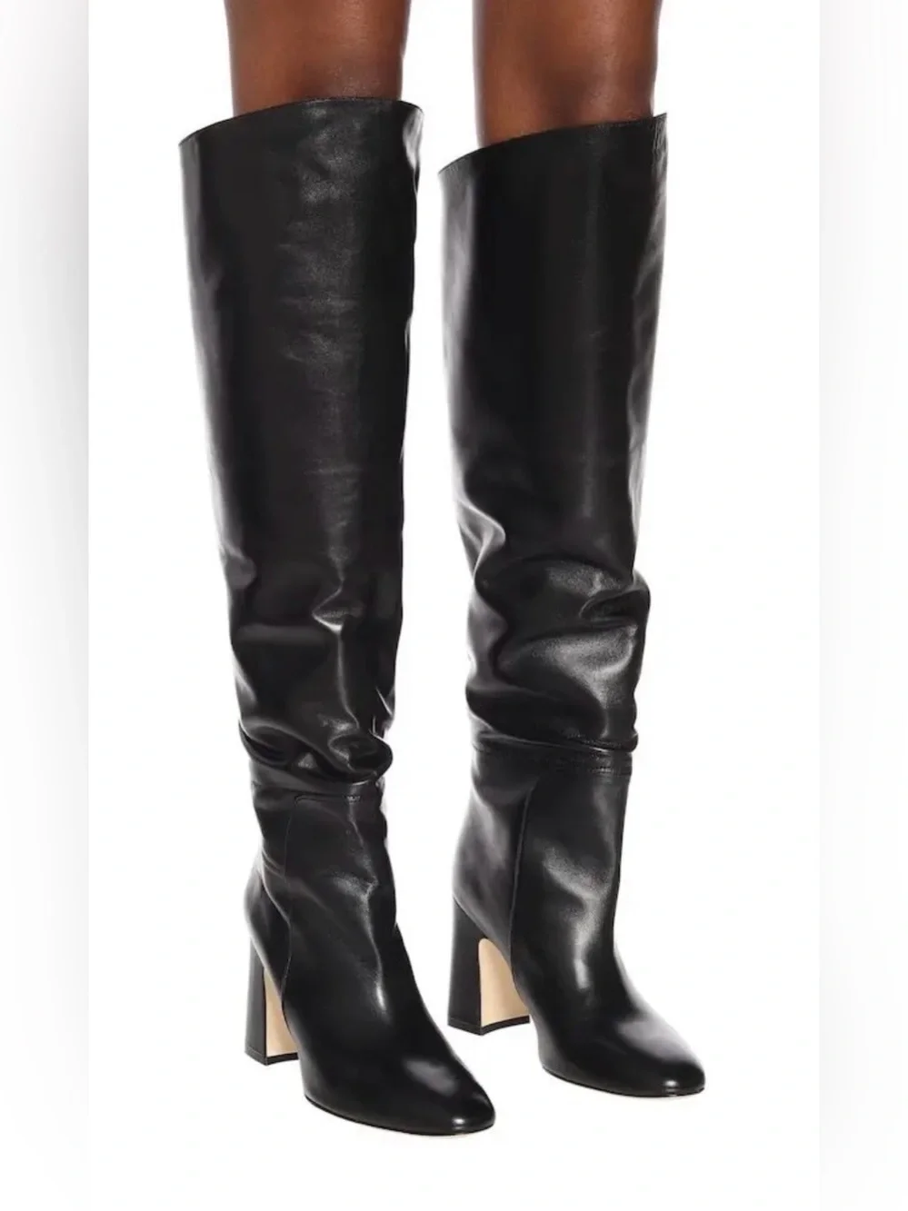 Stuart Weitzman Lucinda convertible black leather suede fold down boots size 6.5